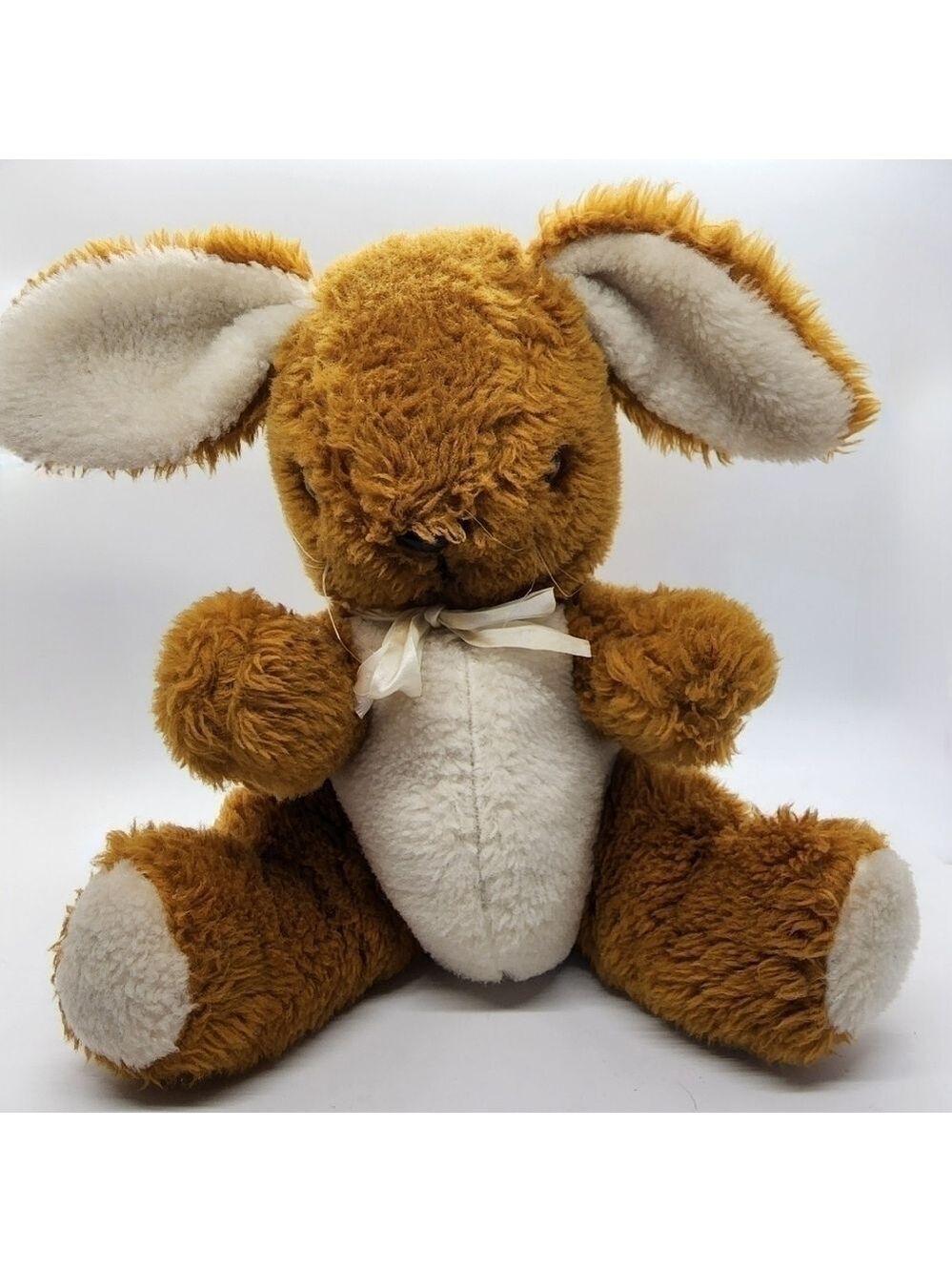 Vintage New York Merchandise Co Brown Bunny Rabbit Red eyes no neck floppy ears